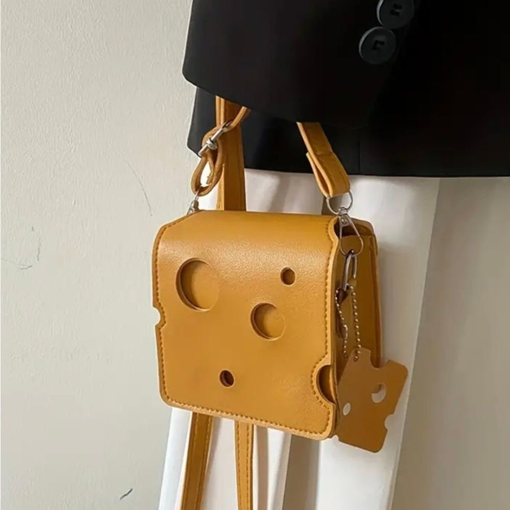 Cheese Crossbody Novelty Bag